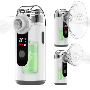 Handheld Nebulizer for Respiratory System, Portable Nebulizer with Self-Clean Mode, Rechargeable Nebulizer for Home Office Travel
