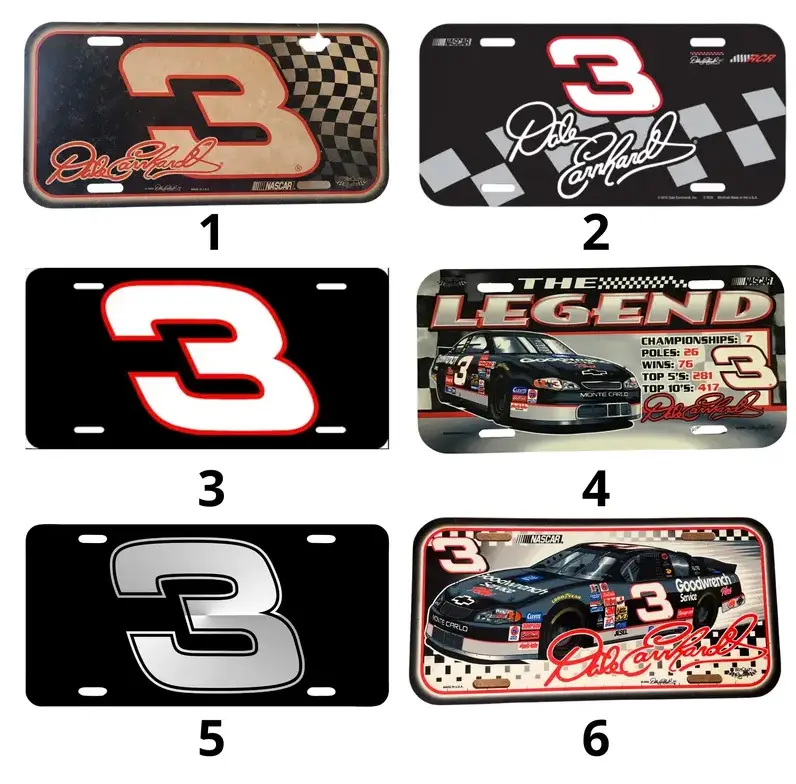 [Dale Earnhardt, Number 3, Goodwrench, Racing Legend] Dale Earnhardt #3 Goodwrench Racing Signature Aluminum License Plate, 12x6 Front Car Tag, Motorsport Vehicle Vanity Decor Gift