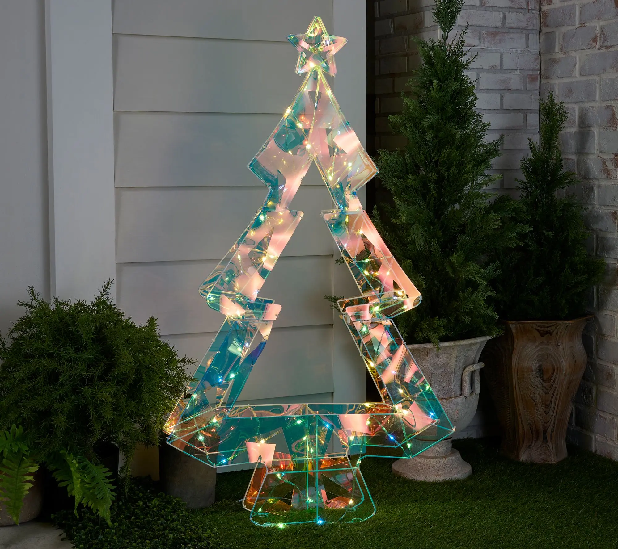 Bethlehem Lights 48" Fold Flat Iridescent Christmas Tree Bethlehem Lights 48" Fold Flat Iridescent Christmas Tree