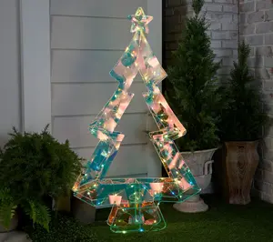 Bethlehem Lights 48" Fold Flat Iridescent Christmas Tree