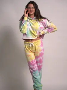 Women's Tracksuits Sweatshirt Hoodie Tie Dye Outfit Joggers Pants Two Piece Set matching set outfit Yoga Gym Activewear Casual Wear