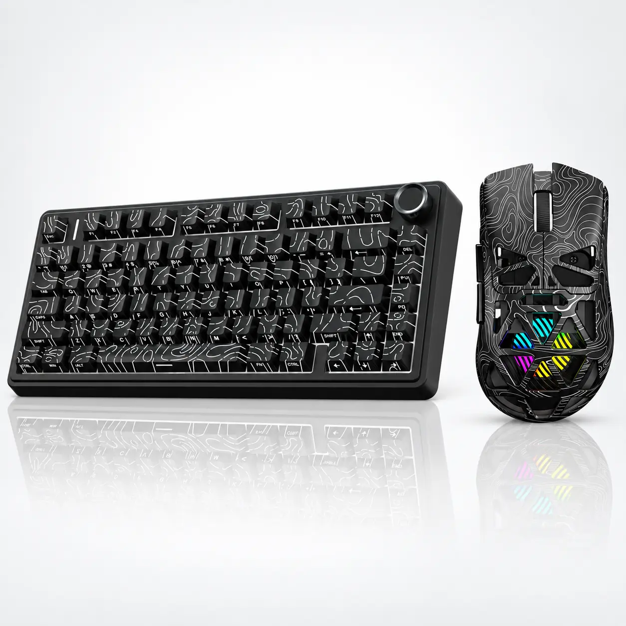 [Set] AULA F75 Pro Mechanical Keyboard & SC620 Gaming Mouse Combo, 75% RGB Hot-Swappable Wireless Keyboard with Knob, Tri-Mode Connection, Lightweight Programmable Gaming Mouse
