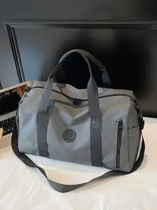 Fashionable and minimalist short-term travel bag, solid color casual lightweight luggage bag, large capacity handbag, external travel bag, fitness bag, suitable for use in travel and fitness scenarios.