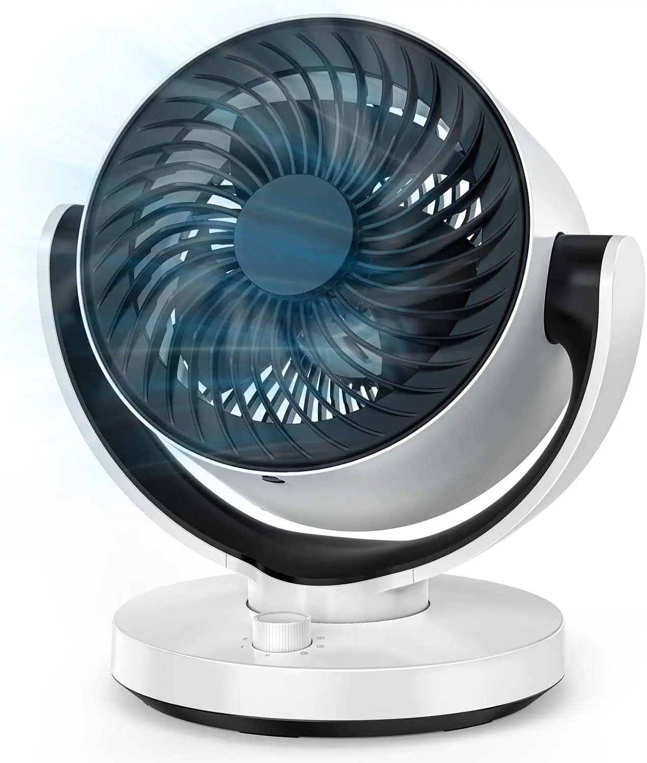 11-Inch Quiet Table Fan for Bedroom, 30dB Desk Air Circulator with 80° Automatic Oscillation, 90° Manual Vertical Tilt and 3 Speeds, Compact Room  for Home Office, Kitchen, Bedside and Living Room, summerwins, Home Users modern fan sohochic