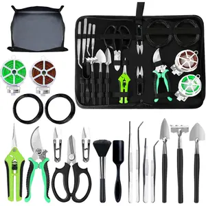 Bonsai Tree Kit, 20 count Gardening Succulent Tools Set, Bonsai Tool Kit Include 262  Bonsai Wire, 29.5"x29.5"  Repotting Mat, Bonsai , Pruning Shears,   for Indoor Gardening