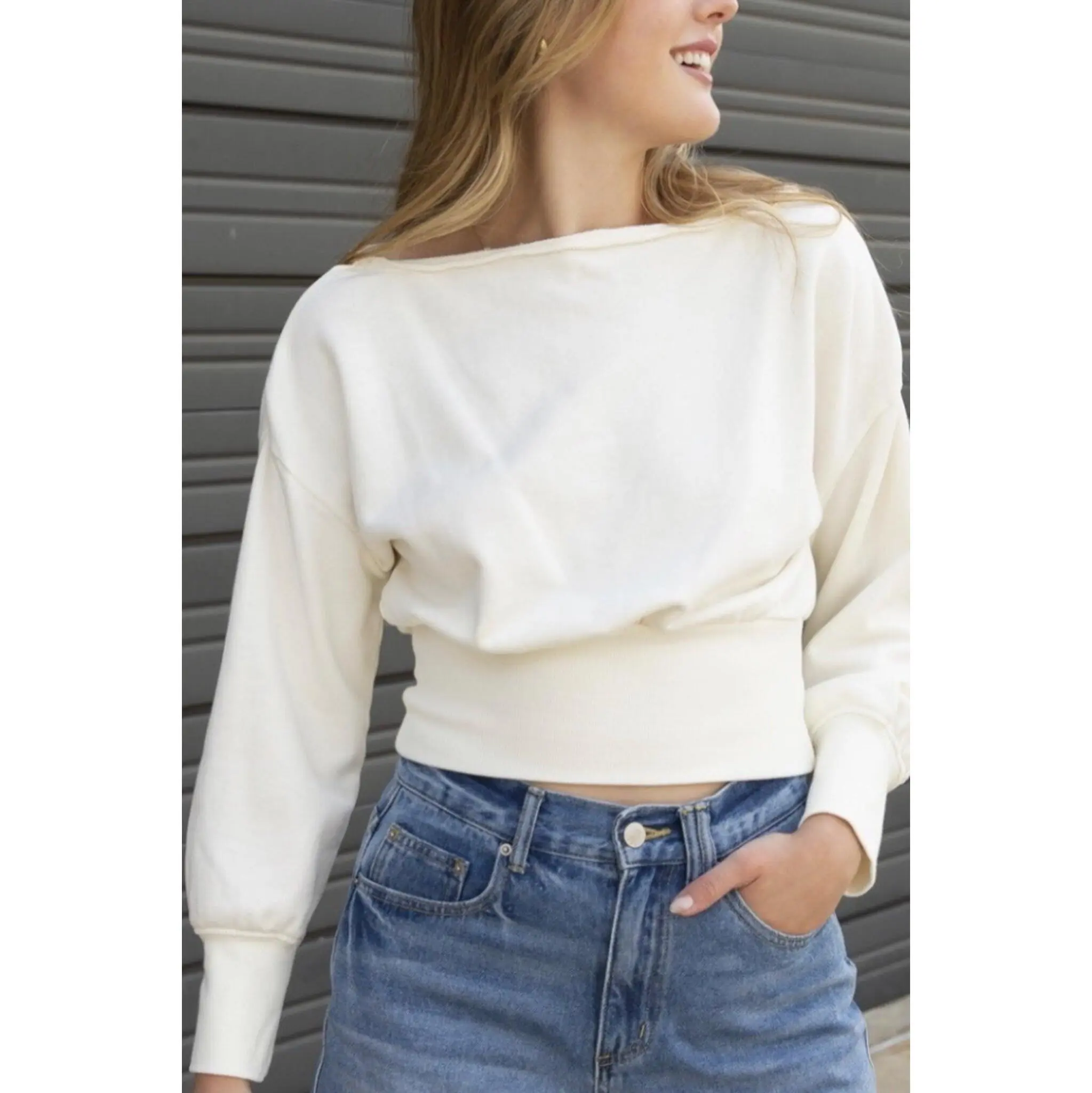 Off The Shoulder Sweatshirt