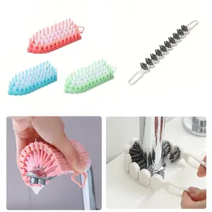 2-Pack Flexible Cleaning Brushes, Bendable Design for Hard-To-Reach Areas, Ideal for Irregular Angles, Versatile Cleaning Tool