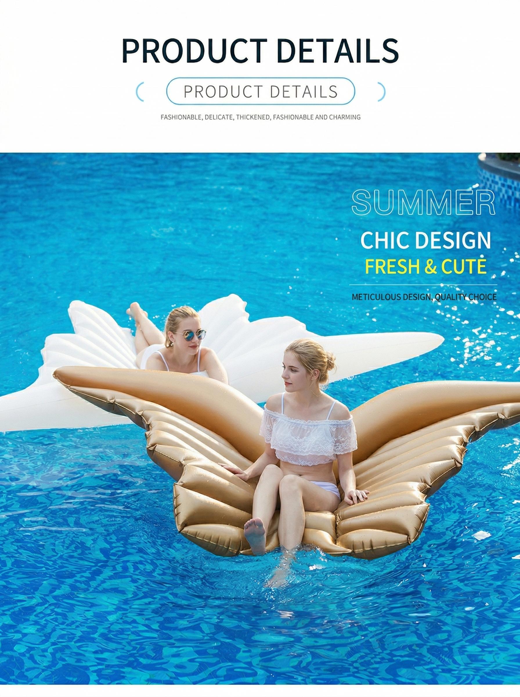 Angel wing inflatable float, beach float, butterfly wing water inflatable swimming ring
