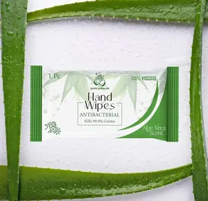 100 Individually Wrapped Hand Wipes, (2 x 50 Packs)