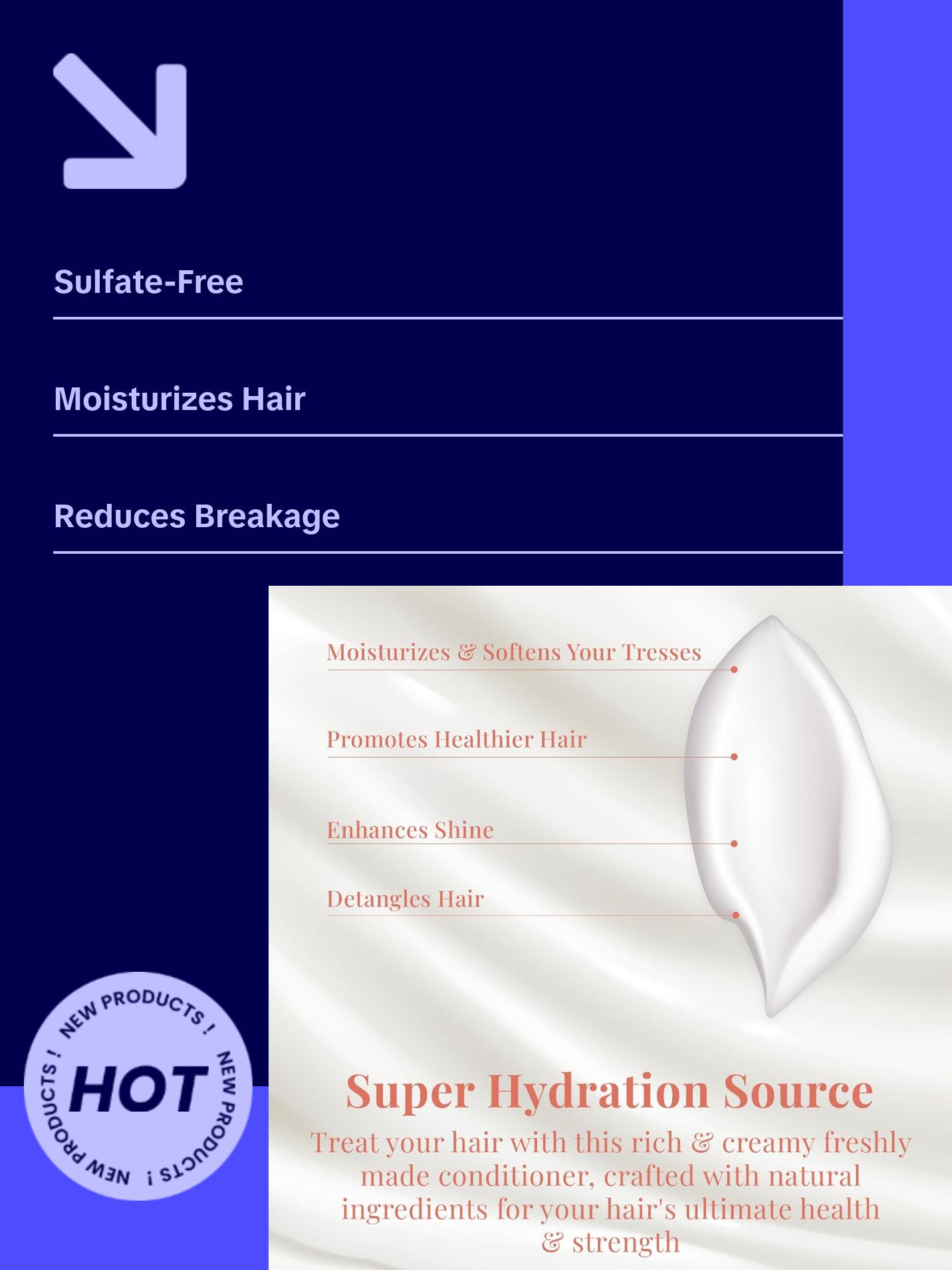 NaturAll Sea Moss & Chebe Conditioner - Sulfate-Free Anti-Frizz Formula to Moisturize, Detangle & Soften Dry Hair (8.5 Oz)