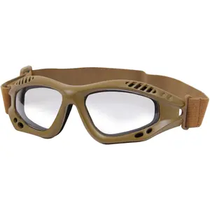 Coyote Brown / Clear ANSI Rated Tactical Goggles