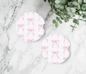 White with Pink Bows