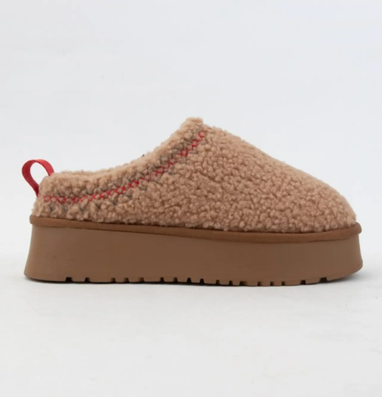 Sherpa Platform Slipper Toffee
