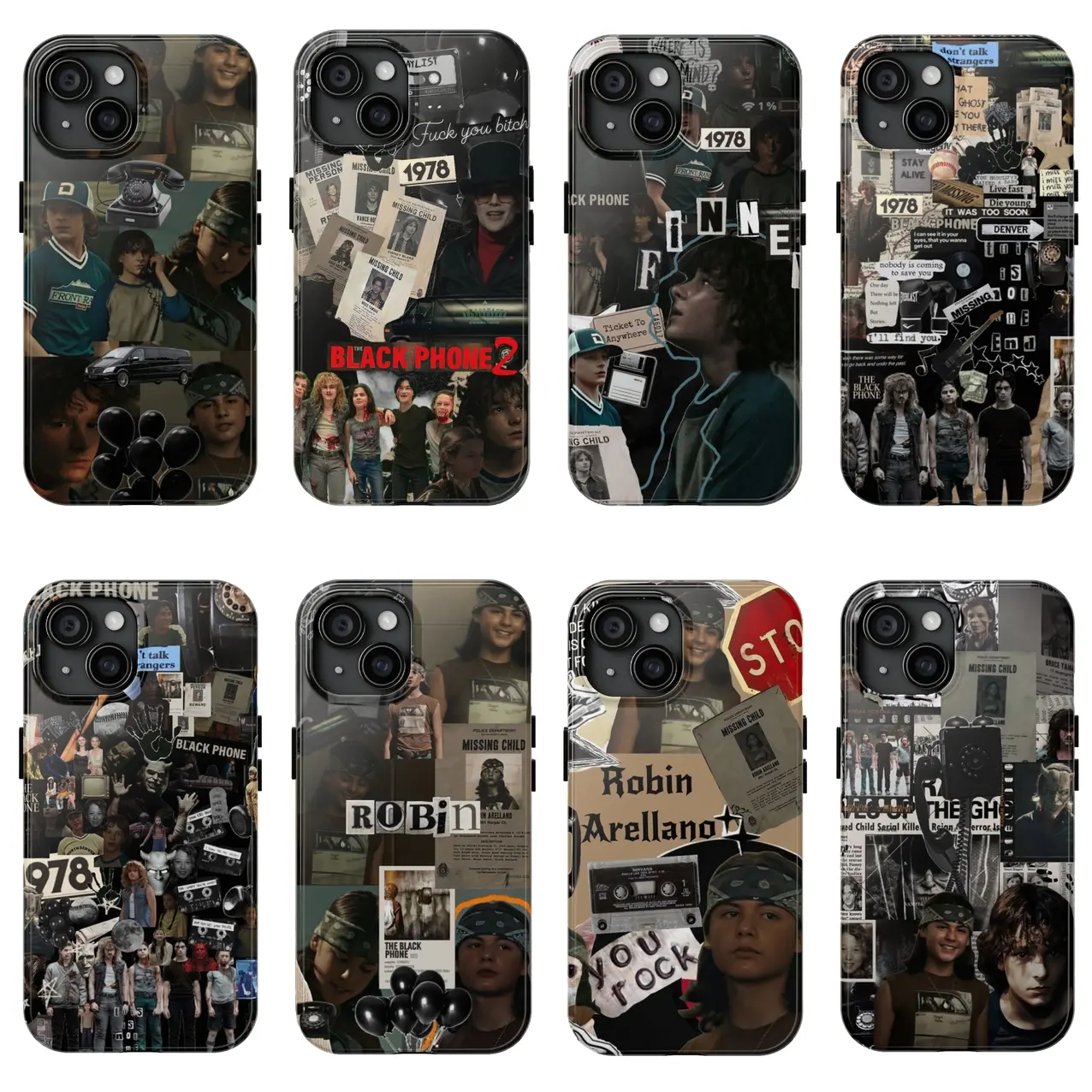 Finney & Robin The Black Phone Phone Case - Retro Thriller Vibefor iPhone17 ProMax /16/15/14/13/12/11 Plus for Samsung phones, suitable for both men and women,  Perfect Gift for Women Men.A gift for the fans