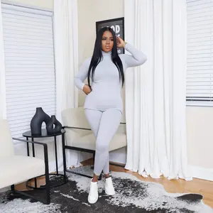Ultra Soft Turtle Neck Legging  Set (LT Grey)