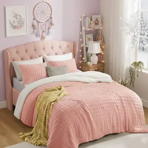 Downluxe Micromink Sherp Comforter Set, Pink comforter With 2 Pillowcases, Warmest Comforters For Winter, Super Soft Warm, Girls Bedding #TikTokShopBlackFriday
