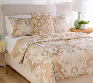 Hotel du Cobb Jacquard Damask Comforter Set by Dennis Basso - King