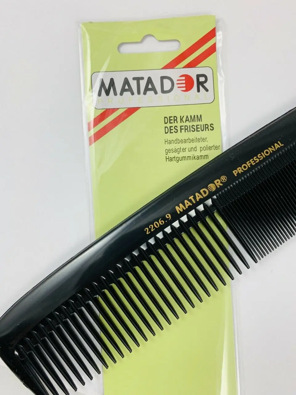 Matador Ebonit hartgumi Hair comb 2206 9 For Men Woman Made In Germany