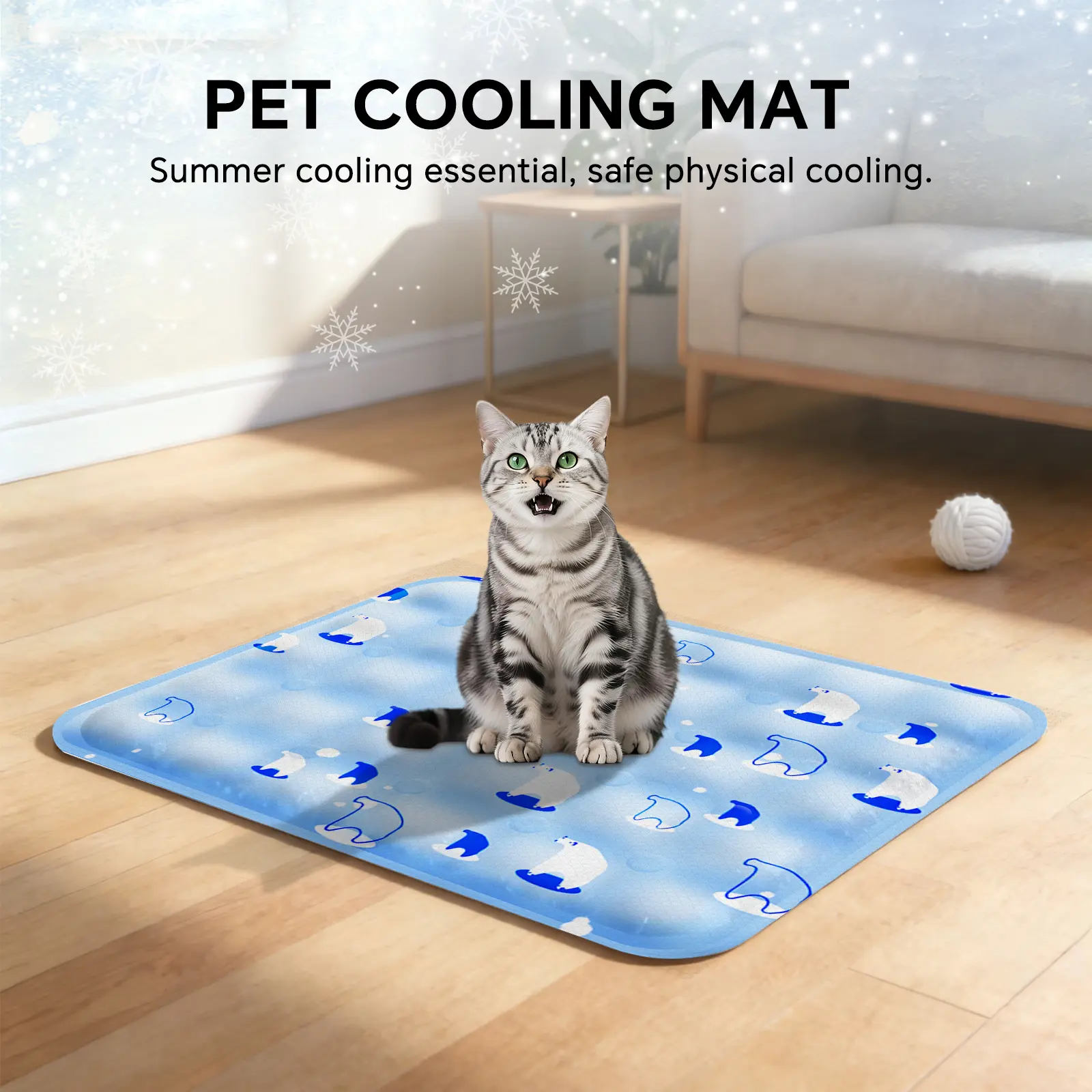 Cooling Mat for Dogs - Foldable Washable Pet Cool Blankets - Summer Pet Cooling Mat Sleeping Pad - for Hot Weather Indoor Outdoor Car Patio Travel Crate Balcony Beach