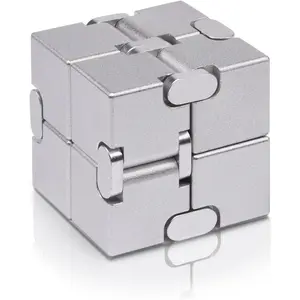 Fidget Cube New Version Fidget Finger Toys - Metal Infinity Cube Prime for Stress and Anxiety Relief/Adhd, Ultra Durable Sensory Gifts for Adults and Teens Kids Generic