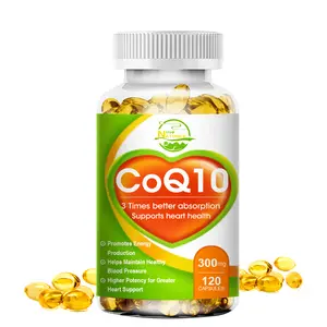 CoQ10 300mg Softgels, 3x Better Absorption, Antioxidant for Heart Health & Energy Production, Coenzyme Q10 Vitamins and Supplements, 1 Month Supply, 120 Count