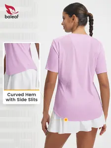 BALEAF Women's Short Sleeve Workout Shirts Breathable Mesh Back Quick Dry UPF 50+ T-Shirts Athletic Gym Running Hiking Tops