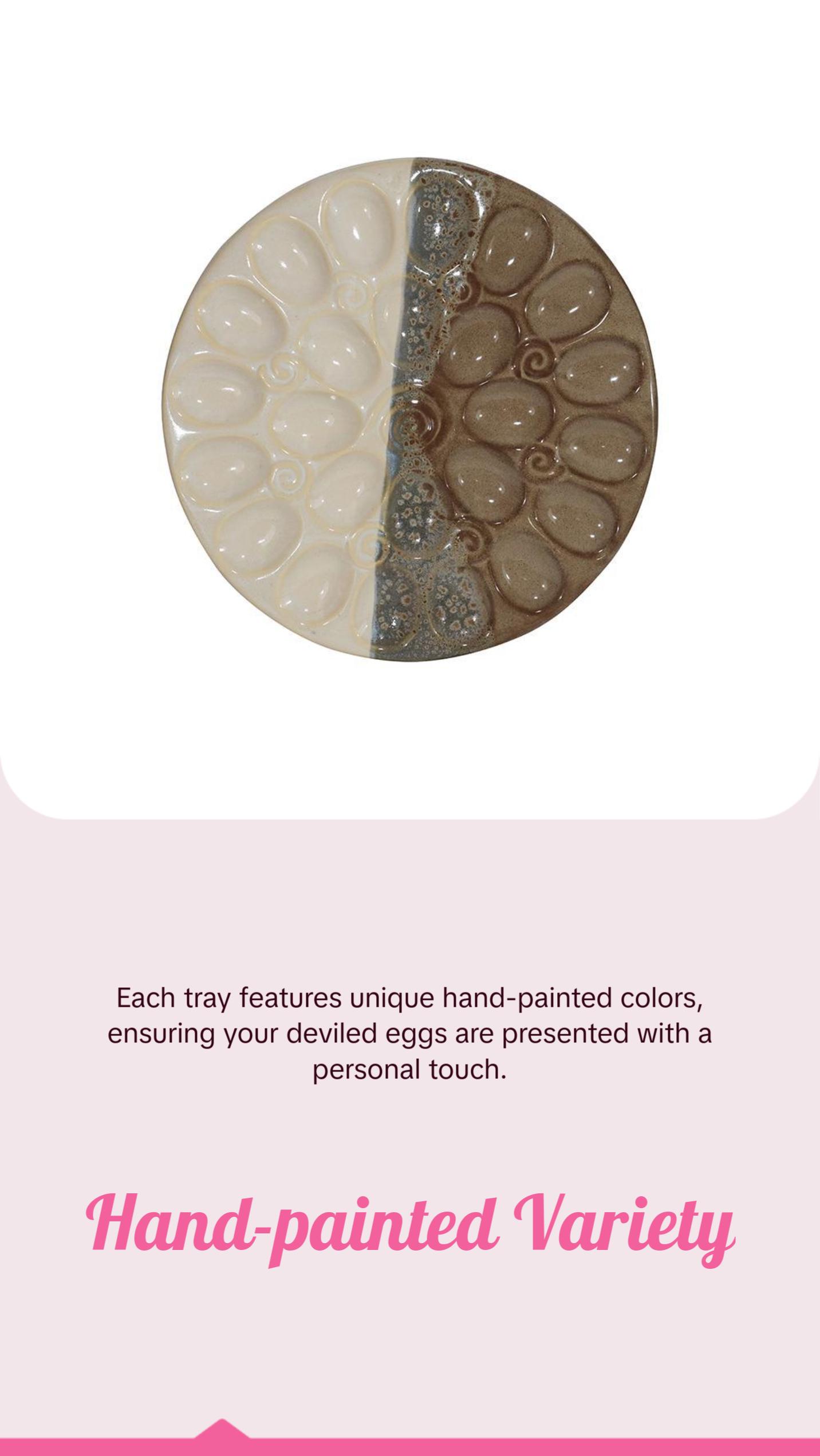 Handmade Ceramic Deviled Egg Tray