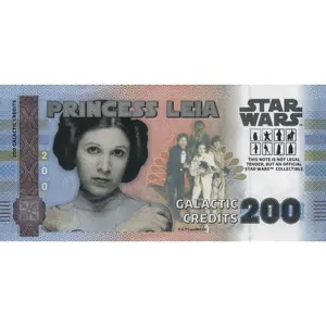Star Wars Princess Leia Bank Note in Folder