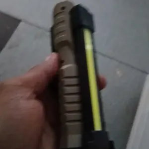 Rechargeable Flashlights, LED Work Lights with Magnetic Base & Hanging Hook, 180°Rotate, 5 Modes,  Work Light Mechanic Flashlight, khaki