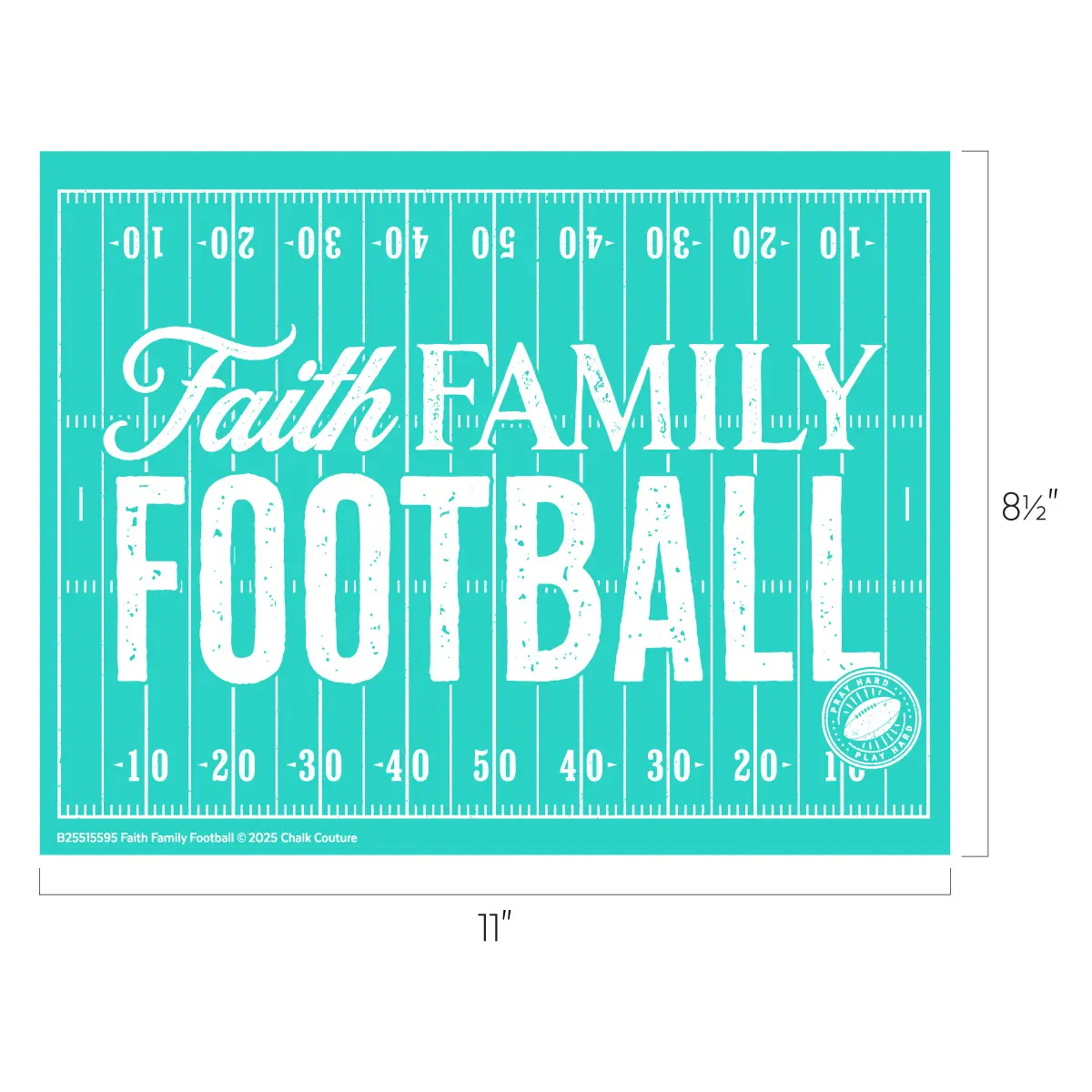 Chalk Couture Faith Family Football Stencil, DIY Craft