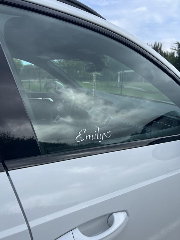 Custom Text Vinyl Decal 9x2 inch Personalized Car Decal Carbon Fiber Design for Car Lovers Gifts for Him & Her UV & Weather Resistant Rich Colors Easy Install