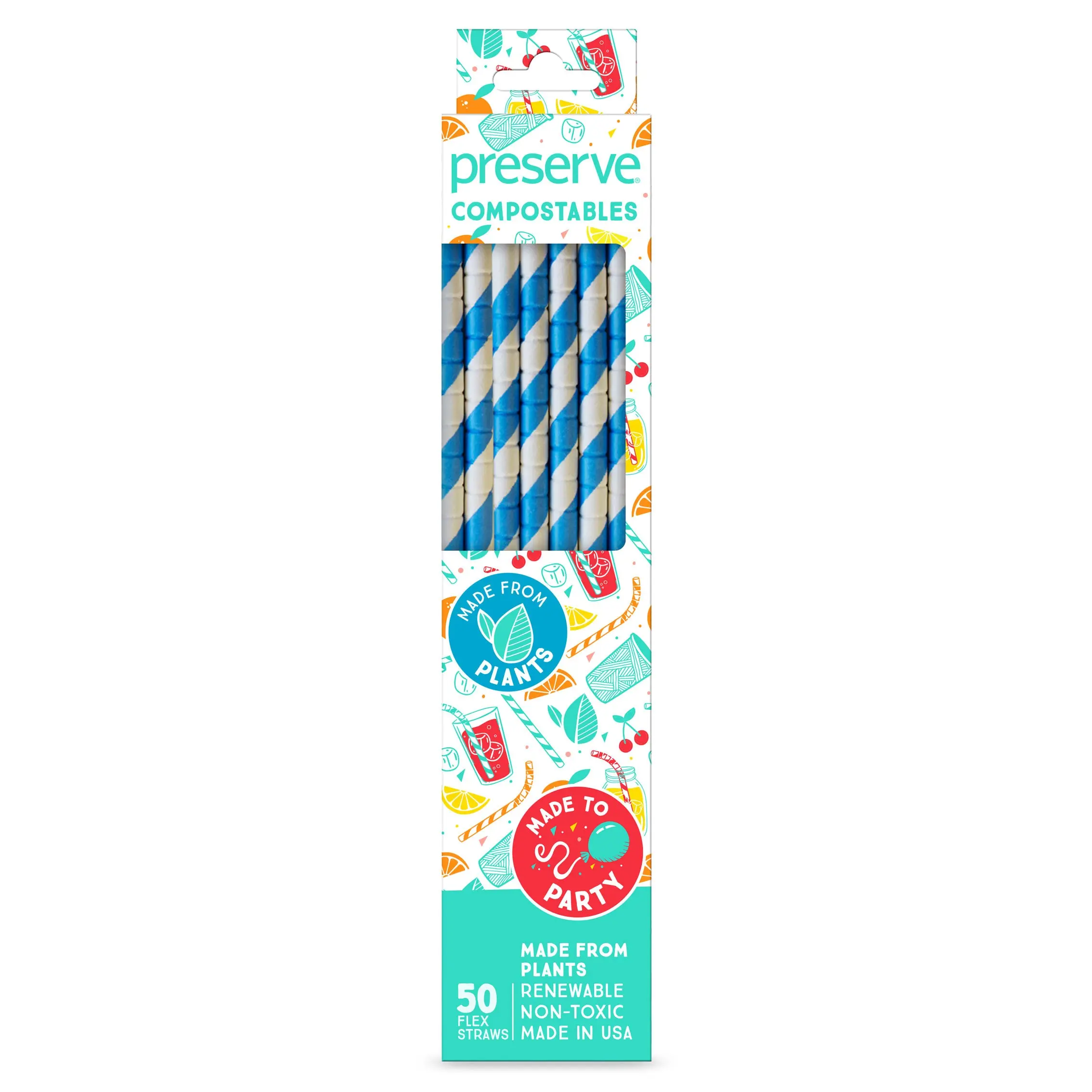 Compostable Straws | 50 Count Compostable Straws | 50 Count