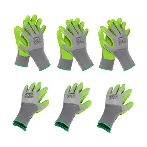WORKPRO 6 Pairs Garden Gloves, Work Glove with Eco Latex Palm Coated, Gardening Gloves, Working Gloves for Weeding, Digging, Raking, and Pruning
