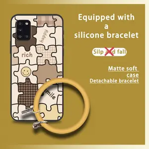Personality Soft Case Phone Case For Samsung Galaxy A31/SM-A315 heat dissipation Bracelet Youth Cartoon Back Cover Cute Solid Color Anti-knock Waterproof Dirt-resistant Ring Funny