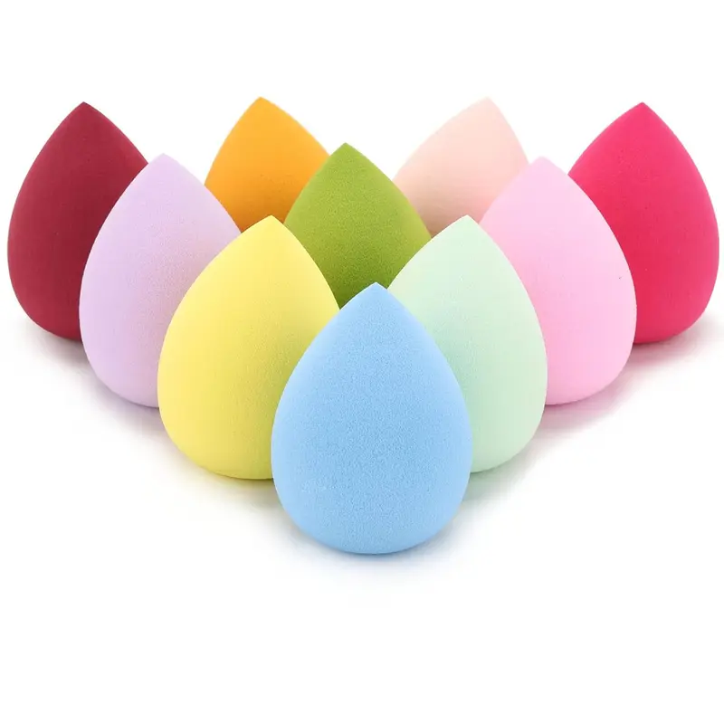 Egg-Shaped Blender Beauty Sponge - 1pc/Lot Versatile Blendable Cosmetic Tool, Smooth Makeup Sponge for Foundation, Assorted Colors Sohochic Fashion Accessory