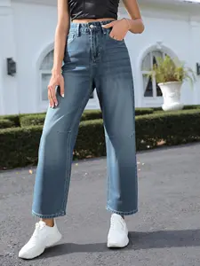 Women's Casual Denim Jeans, European Style Ladies' Jeans, Comfortable Long Trousers for Daily Wear & Outdoor Activities