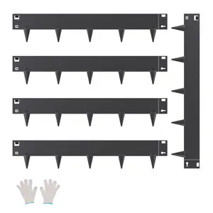 VEVOR Steel Landscape Edging 5 Packs 39 x 4in Rust-Resistant Edging Border Black