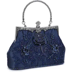 1920s  Clutch Purse Beaded Evening Bag for Women Formal Bridal Sequin Handbag Clutch for Wedding/Prom/ | 1920s, , Beaded, Formal, Bridal, Sequin