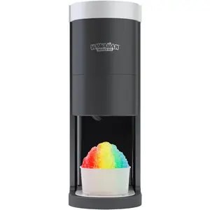 S777 Snow Cone and   Machine with  Adjustment Knob and 5  Plastic  Mold Cups.  for Granitas, Seltzers, Italian Soda and  120V, Matte Black
