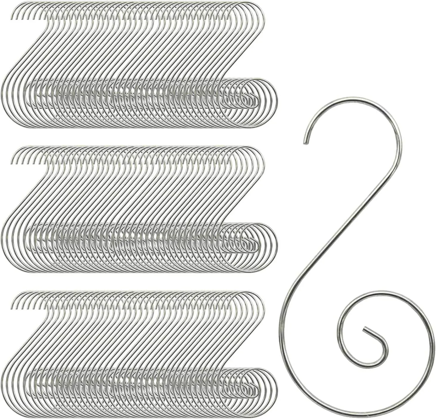 Silver Elegance: Shop G's Christmas Ornament Hooks Set