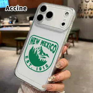Phone Case for iPhone 17 Pro Max 16 15 Plus Air 14 13 12 11 E New Mexico Emblem Pattern Transparent Lens Protection Durable Soft Silicone Cover Gift