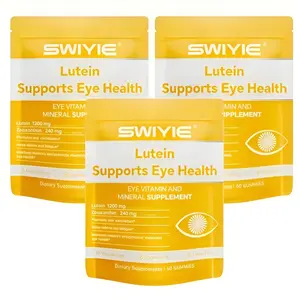Swiyie Lutein & Zeaxanthin Gummies - Eye Health Supplement with Astaxanthin, Vitamin A C E- Blue Light Defense, Vision Support, Berry Flavor - 60 Gummies Healthcare Dietary Fitness Edible vit B12