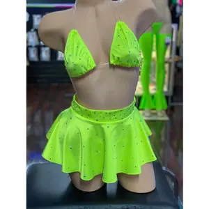 Dancer Doll Flair Skirt w Thong Embellished with Crystals One Size Fits Most Made in the US Comfortable Versatile Fashionable Choice