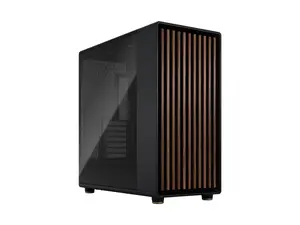 Fractal Design FD-C-NOR1X-02 North XL ATX mATX Mid Tower PC Case, Charcoal Black & Walnut