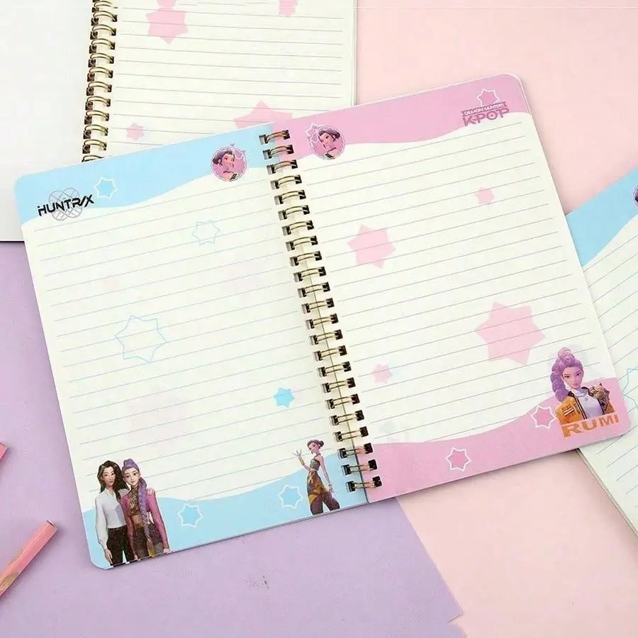 Anime Music Notebook, Hunter Girl Cover, A5 Blank Pages, Ideal for Musicians, Fans, Students, Writers, Perfect Gift for K-Pop & Anime Lovers