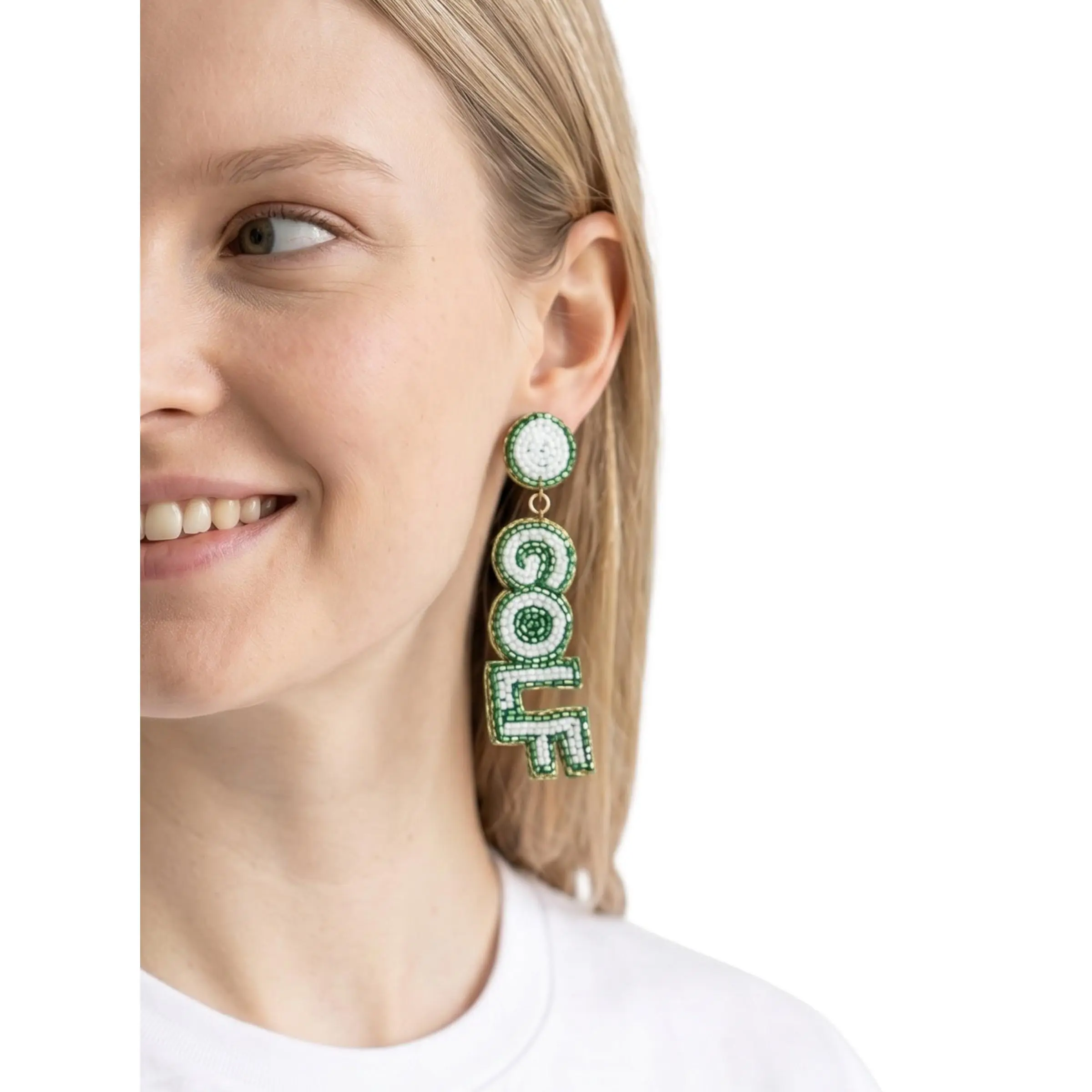 Hole-in-One Glam Golf Earrings