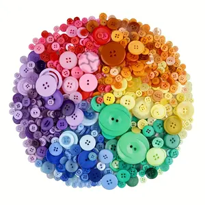 560pcs Resin Assorted Sizes Sewing Buttons for Crafts Sewing DIY Manual Button Painting DIY Handmade Solid Textured Button
