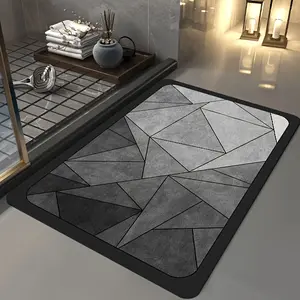 3D Bath Mat Quick Dry Non Slip Diatomaceous Earth Ultra Absorbent Polyester Floor Mat bathroom accessories  Decoration bathroom decor bathroom decor set Shower quick drying bathroom mat absorbent  bathroom  mat decorative area rug indoor area bath  rug