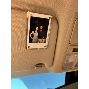 Car Picture Holder, Personalized Acrylic Car Sun Visor Photo Frame Clip, Unique Gift for Couples, Wallet Photo Holder, Stylish Automotive Accessory, Car Accessories