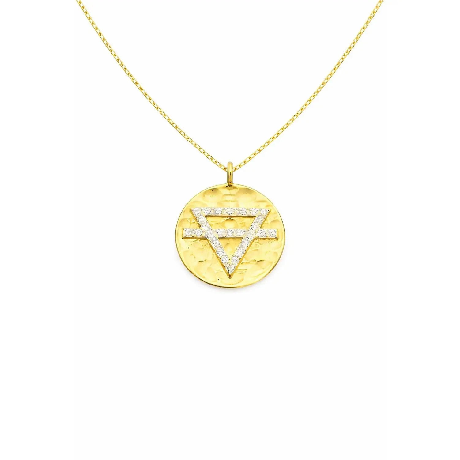 Earth Element Small Talisman Necklace in Gold
